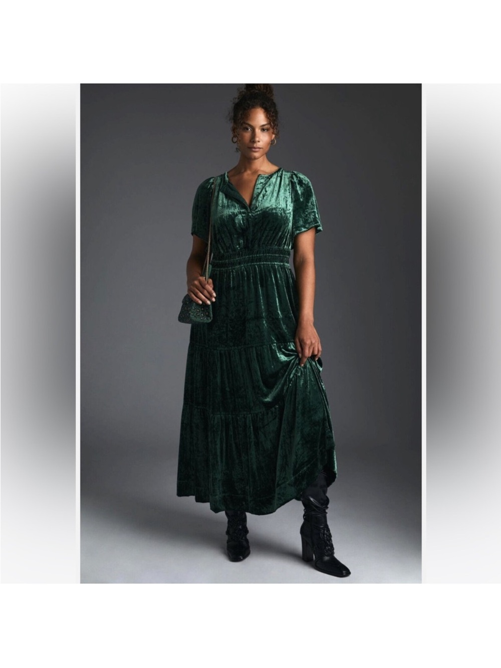 Anthropologie Somerset Maxi Dress in Velvet XL